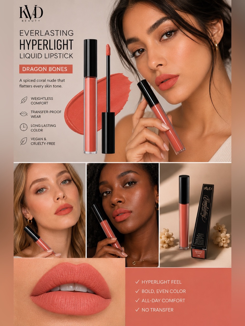KVD Beauty Everlasting Hyperlight Liquid Lipstick Dragon Bones
